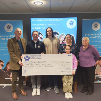 LtoR: Joe Butler, FCCU; Shane Melia, FCCU; Jack Quinn; Therese Gordon (Nee Hopkins); Aoife Gordon; Ina Hopkins.