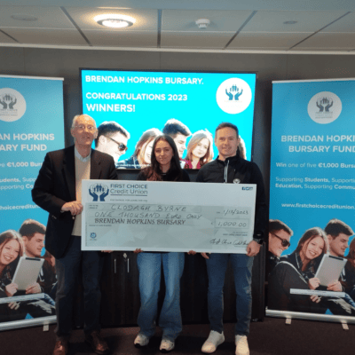 LtoR: Joe Butler, FCCU; Clodagh Byrne; Shane Melia, FCCU.